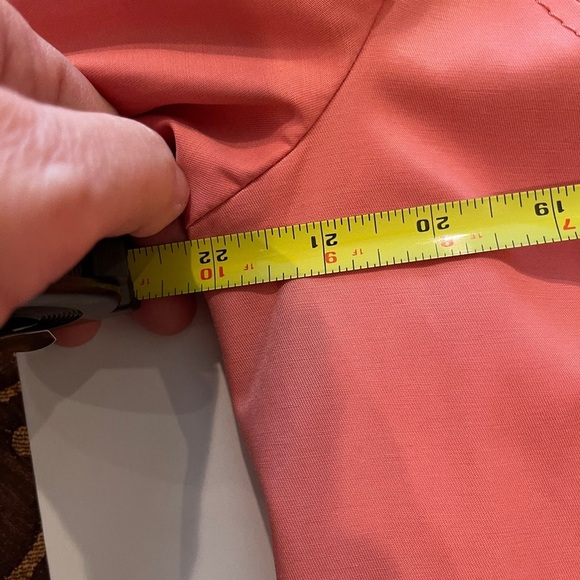 Isaac Mizrahi lightweight Coral Trench Coat L - Picture 10 of 16